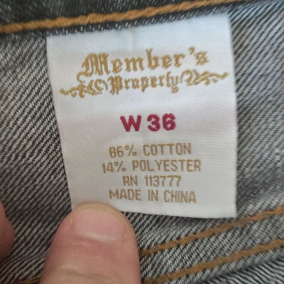 Men's Black Denim  JeanShorts Size 36 - Picture 2 of 4